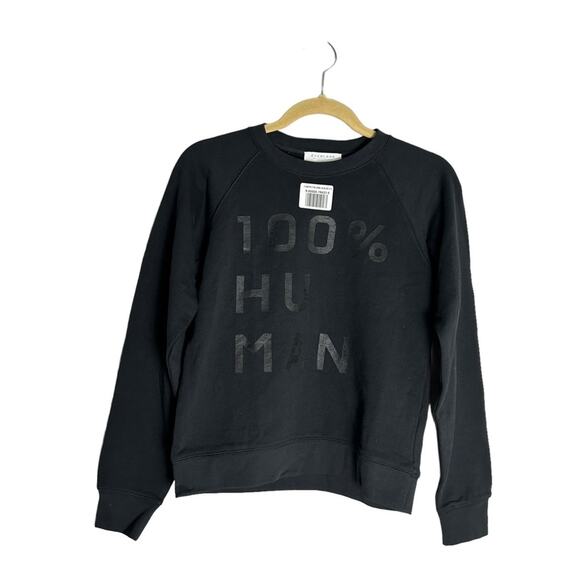 Everlane Sweaters - NWOT Everlane 100% Human Black 100% Cotton Crewneck Pullover Sweatshirt Small